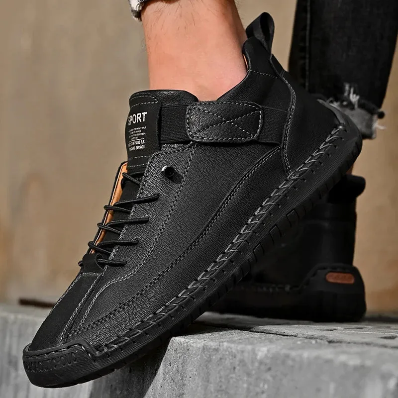 Santiago | Handmade Leather Casual Slip-On Loafers for Men - Breathable Flats & Fashionable Moccasins
