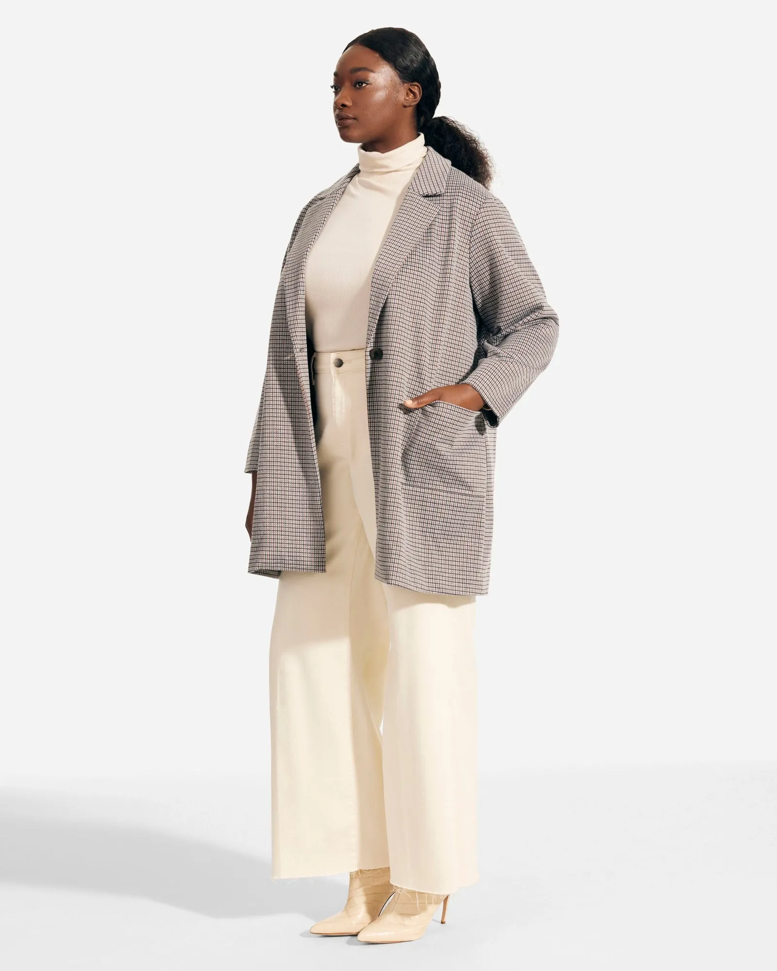 Seona Lapel Collar Coat | Black / Grey / Camel