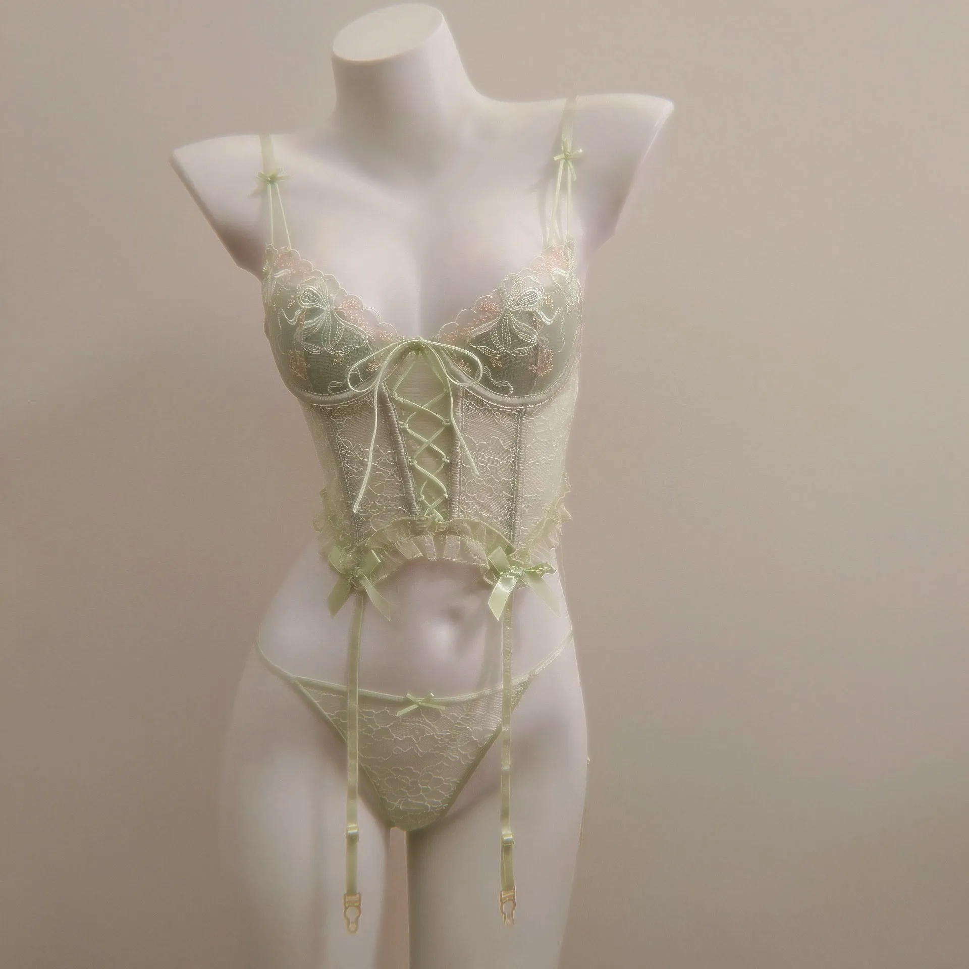 Seraphina Lace Bustier vintage Lingerie Set