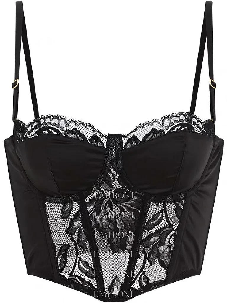 Sexy Satin Bustier Corset Lingerie