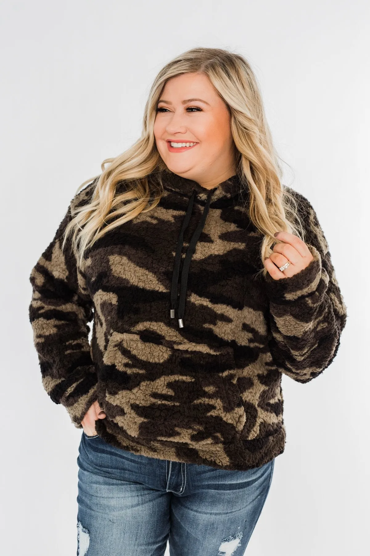 Sherpa Hoodie- Camo