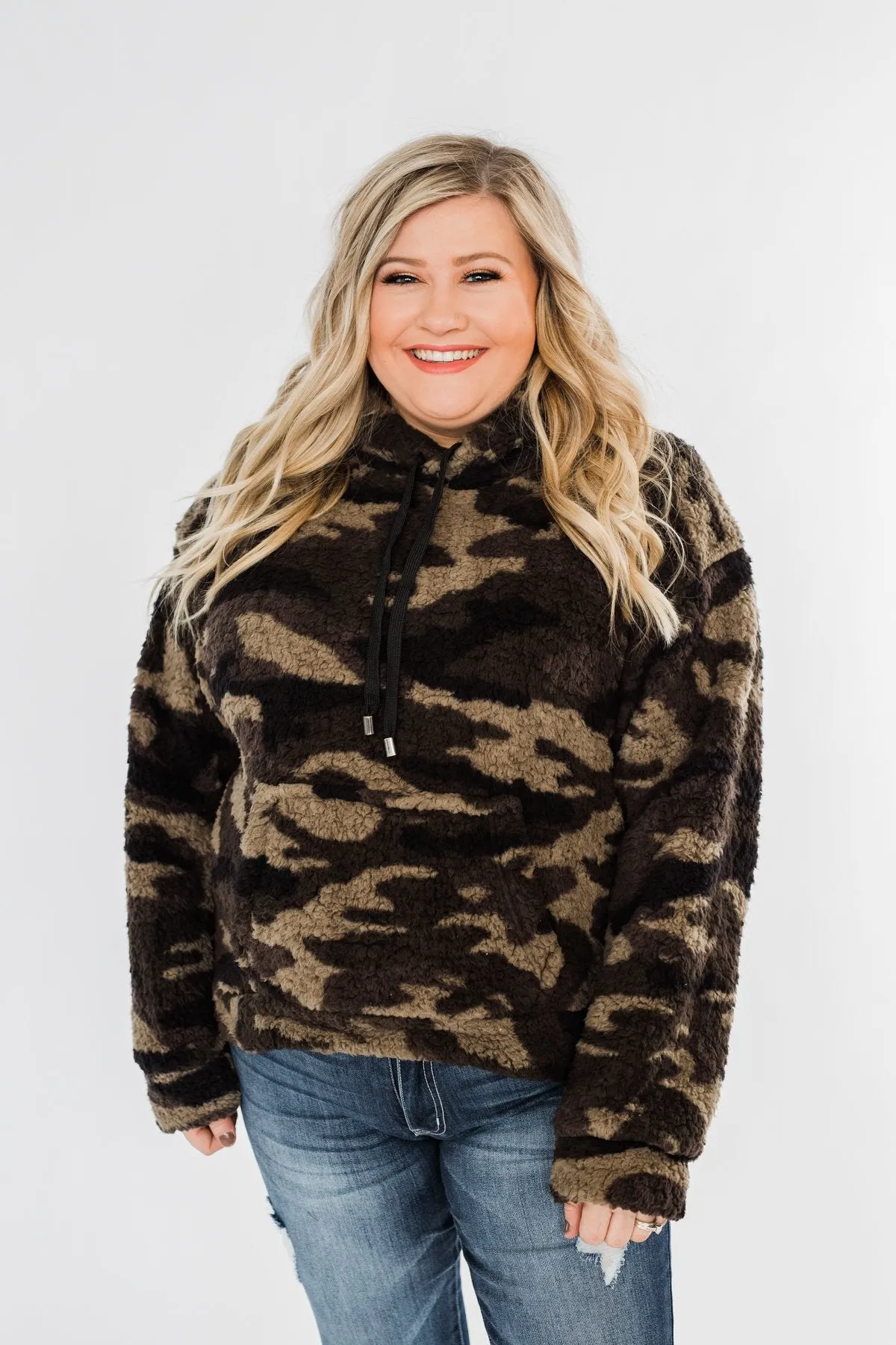 Sherpa Hoodie- Camo