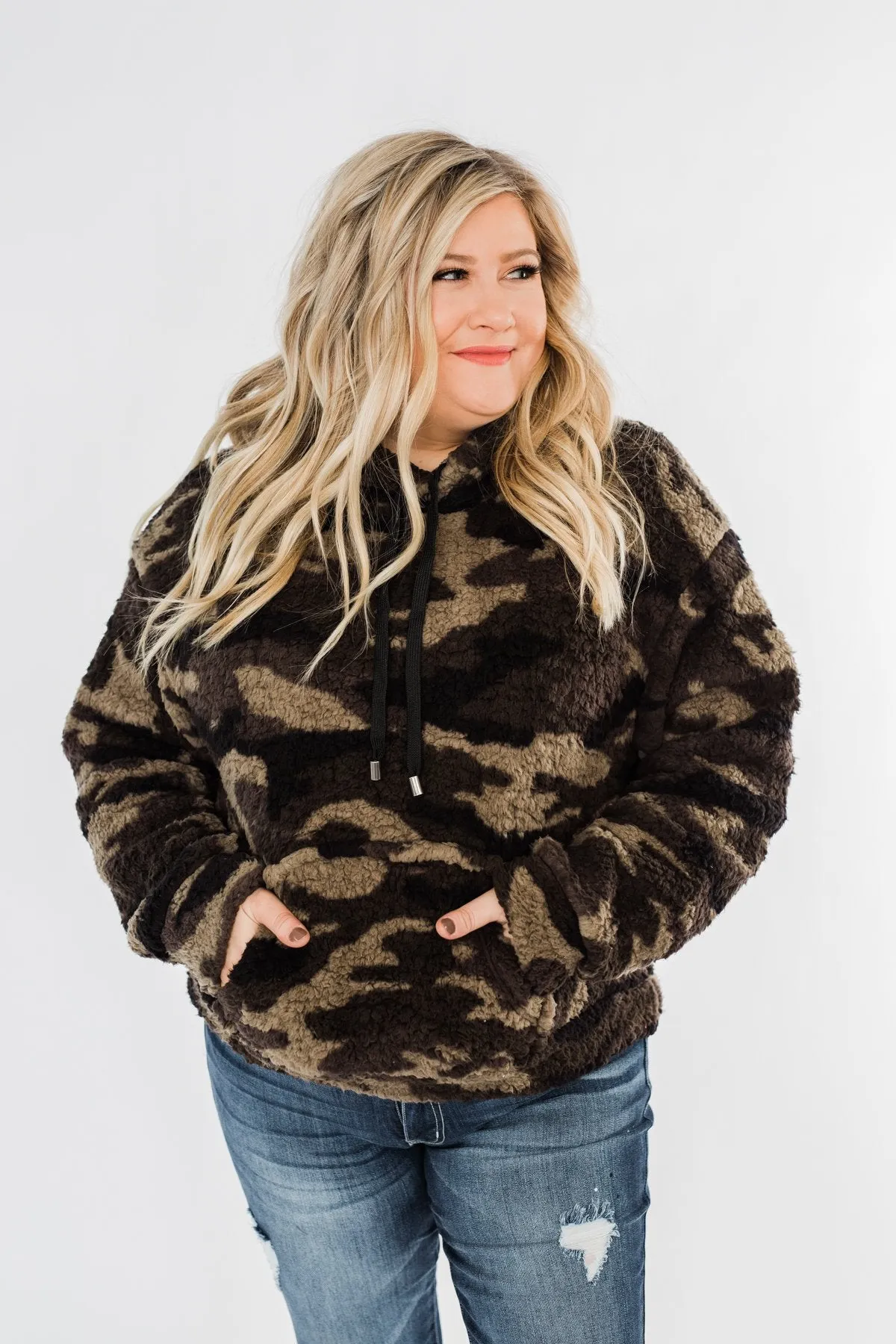 Sherpa Hoodie- Camo