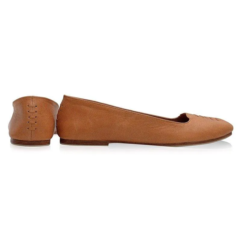 Solid Split Flat Heel Slip On Loafers