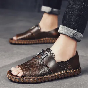 Sommer 2024 Herren Retro Casual Leder Von UrbanNomad
