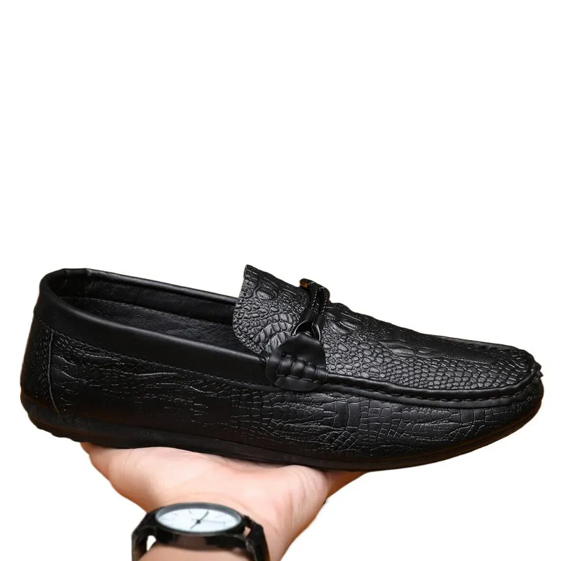 Spring and autumn social guy casual shoes trendy shoes Doudou shoes men lazy shoes cover feet and pedal men's shoes cross-border