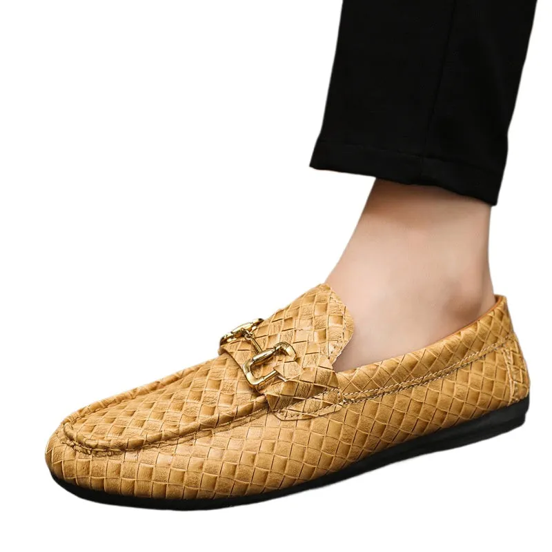 Spring and autumn social guy casual shoes trendy shoes Doudou shoes men lazy shoes cover feet and pedal men's shoes cross-border