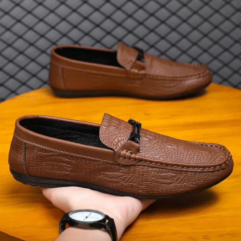 Spring and autumn social guy casual shoes trendy shoes Doudou shoes men lazy shoes cover feet and pedal men's shoes cross-border
