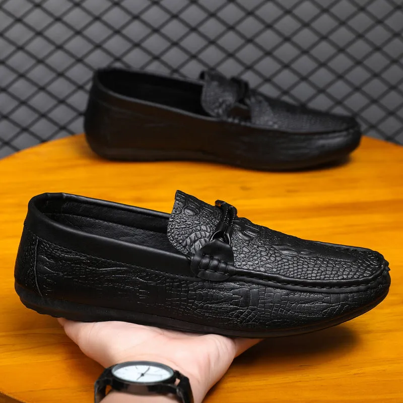 Spring and autumn social guy casual shoes trendy shoes Doudou shoes men lazy shoes cover feet and pedal men's shoes cross-border