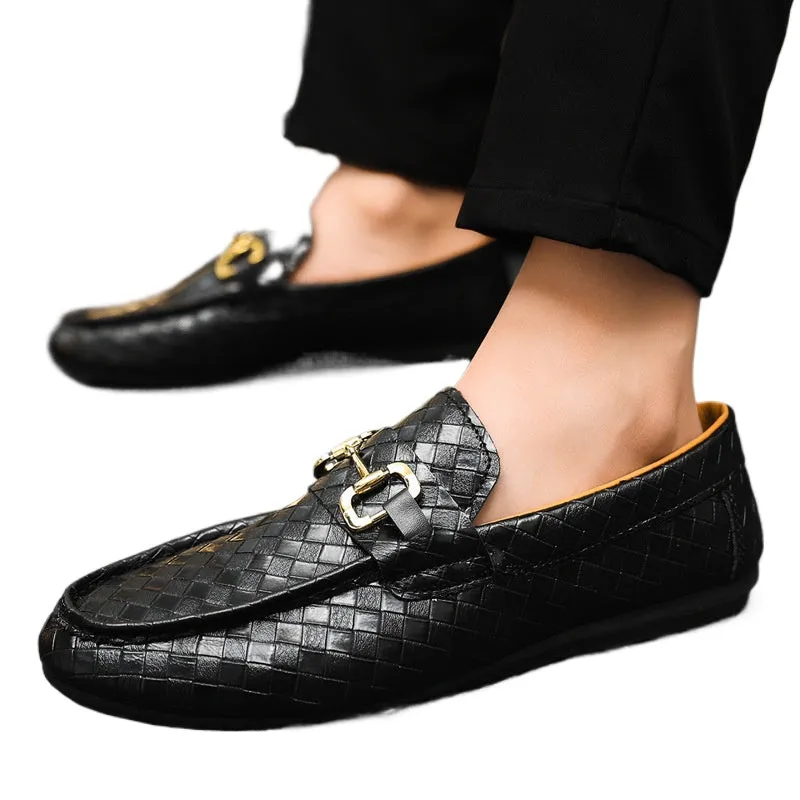 Spring and autumn social guy casual shoes trendy shoes Doudou shoes men lazy shoes cover feet and pedal men's shoes cross-border