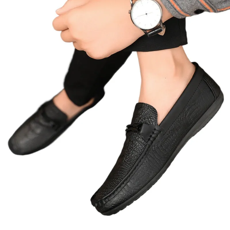 Spring and autumn social guy casual shoes trendy shoes Doudou shoes men lazy shoes cover feet and pedal men's shoes cross-border