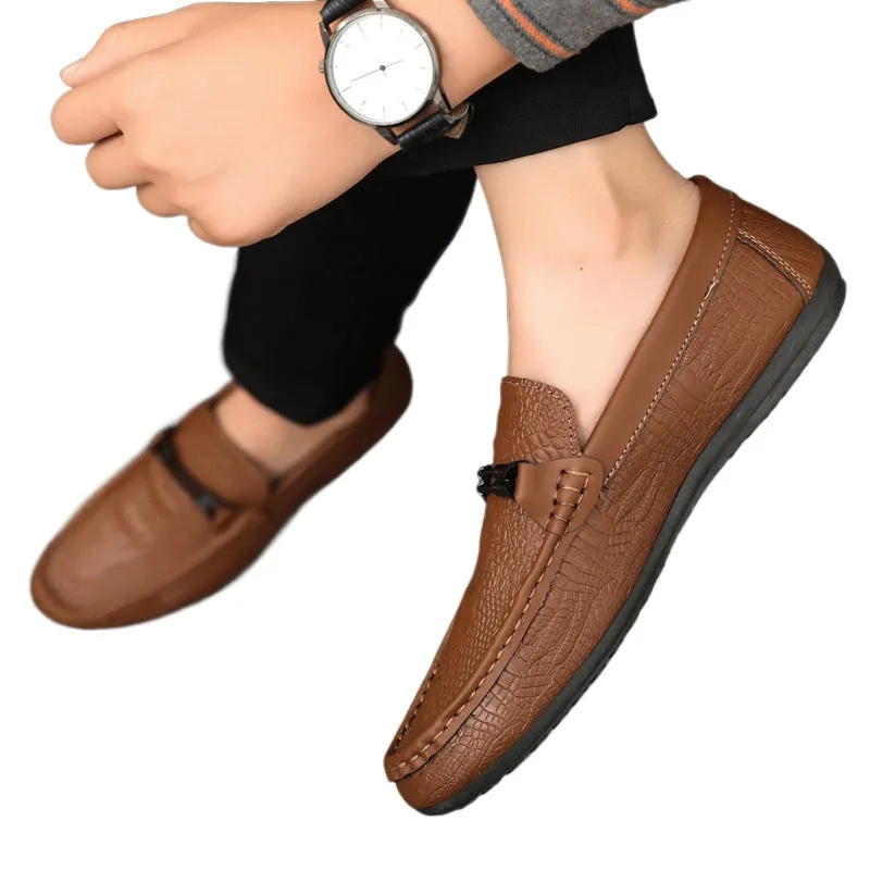 Spring and autumn social guy casual shoes trendy shoes Doudou shoes men lazy shoes cover feet and pedal men's shoes cross-border