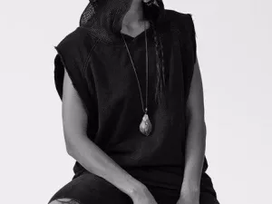 S/S03 ‘Consumed’ Black Sleeveless Net Hoodie by Raf Simons