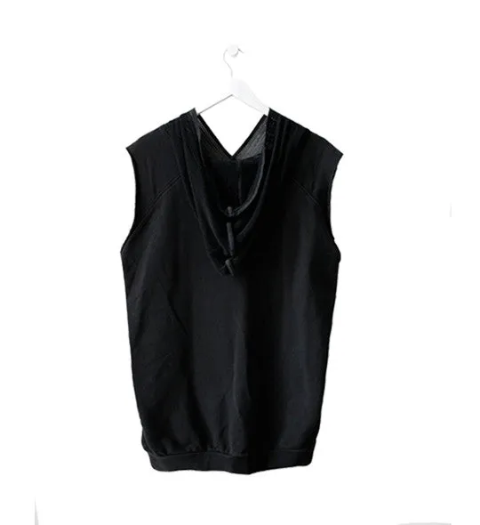 S/S03 ‘Consumed’ Black Sleeveless Net Hoodie by Raf Simons