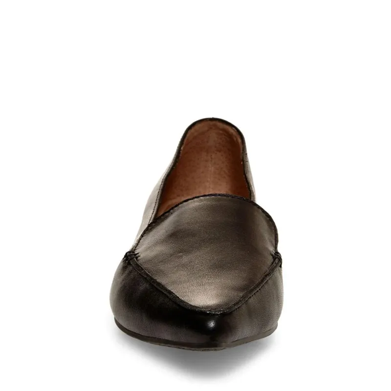 Steve Madden Feather Black Leather
