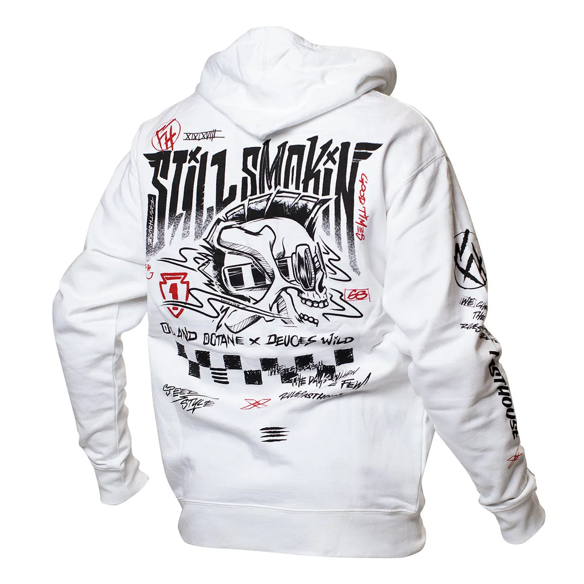 Still Smokin '21 Hooded Pullover - White