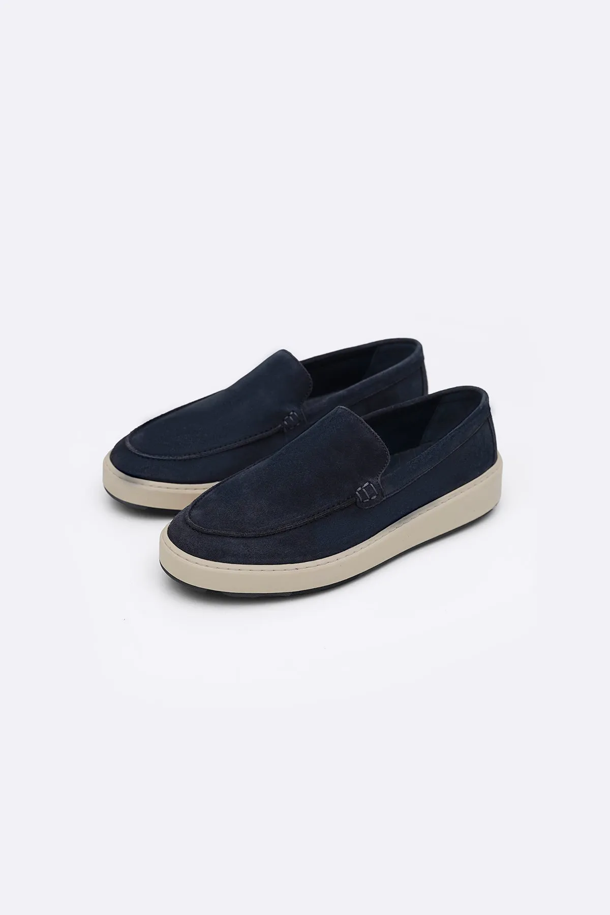 SUEDE LEATHER SLIP ON LOAFERS