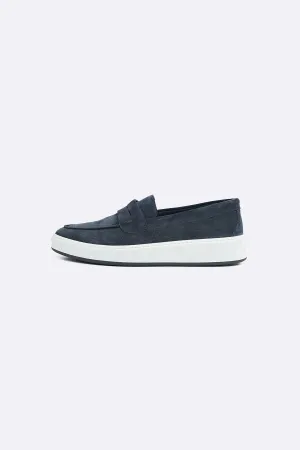 SUEDE PENNY LOAFERS