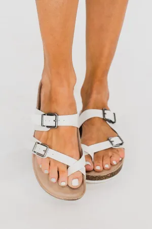 Sugar Xporter Sandals- White Smooth