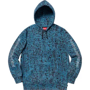 Supreme Marble Hoodie- Blue