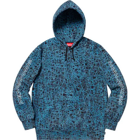 Supreme Marble Hoodie- Blue