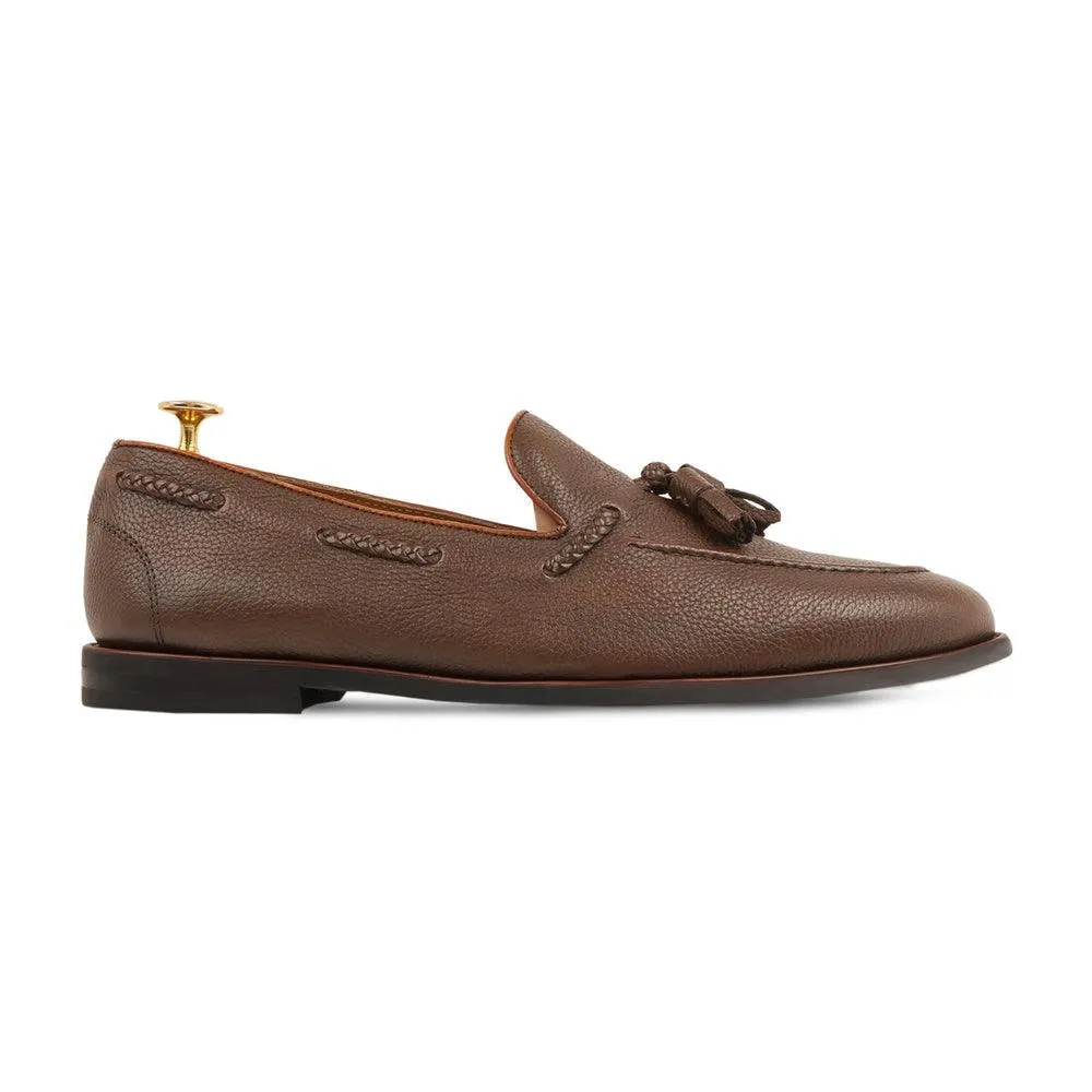Tan Brown Leather Tassel Loafers – Men's Dress Shoes | UK