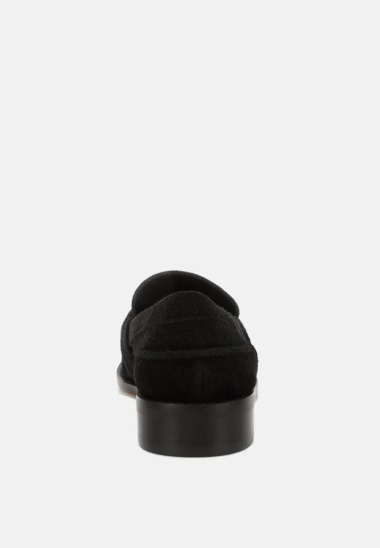Tassels Detail Suede Loafers By RAG