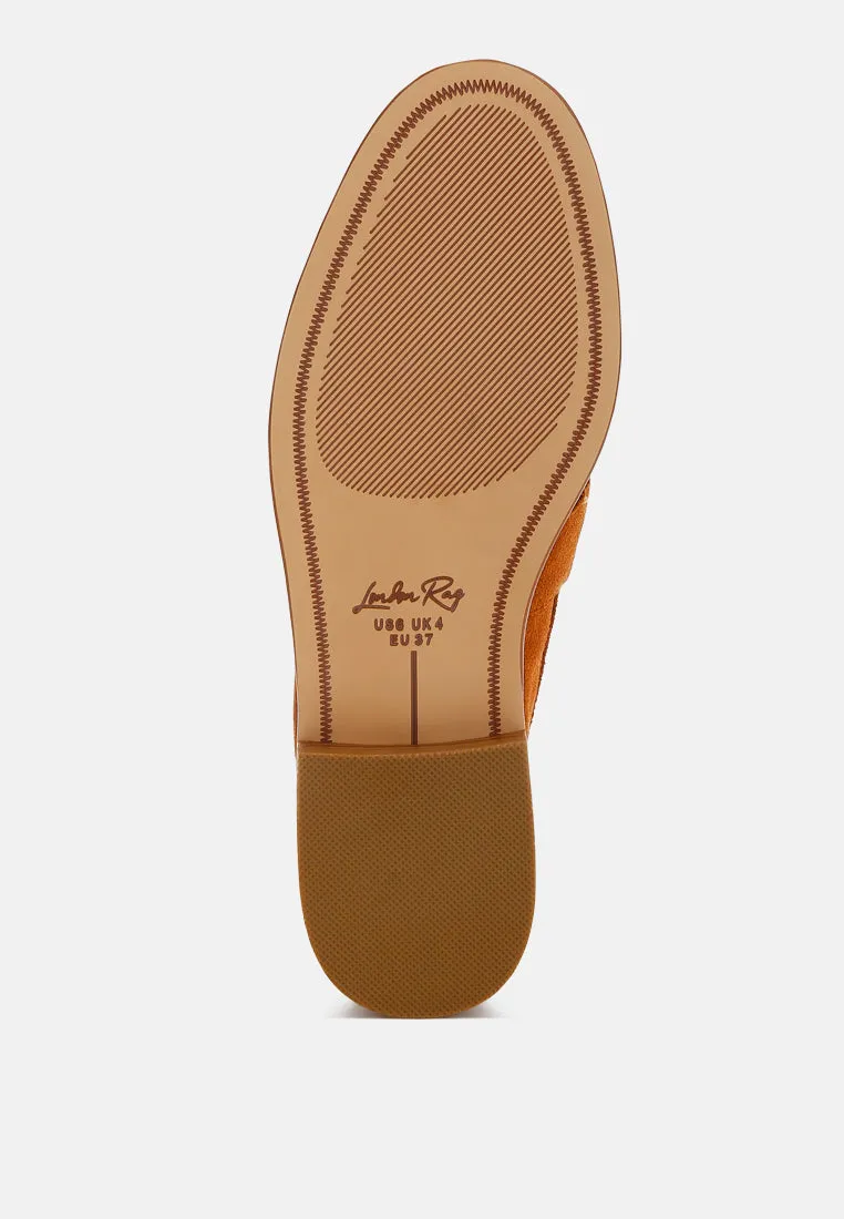 Tassels Detail Suede Loafers By RAG