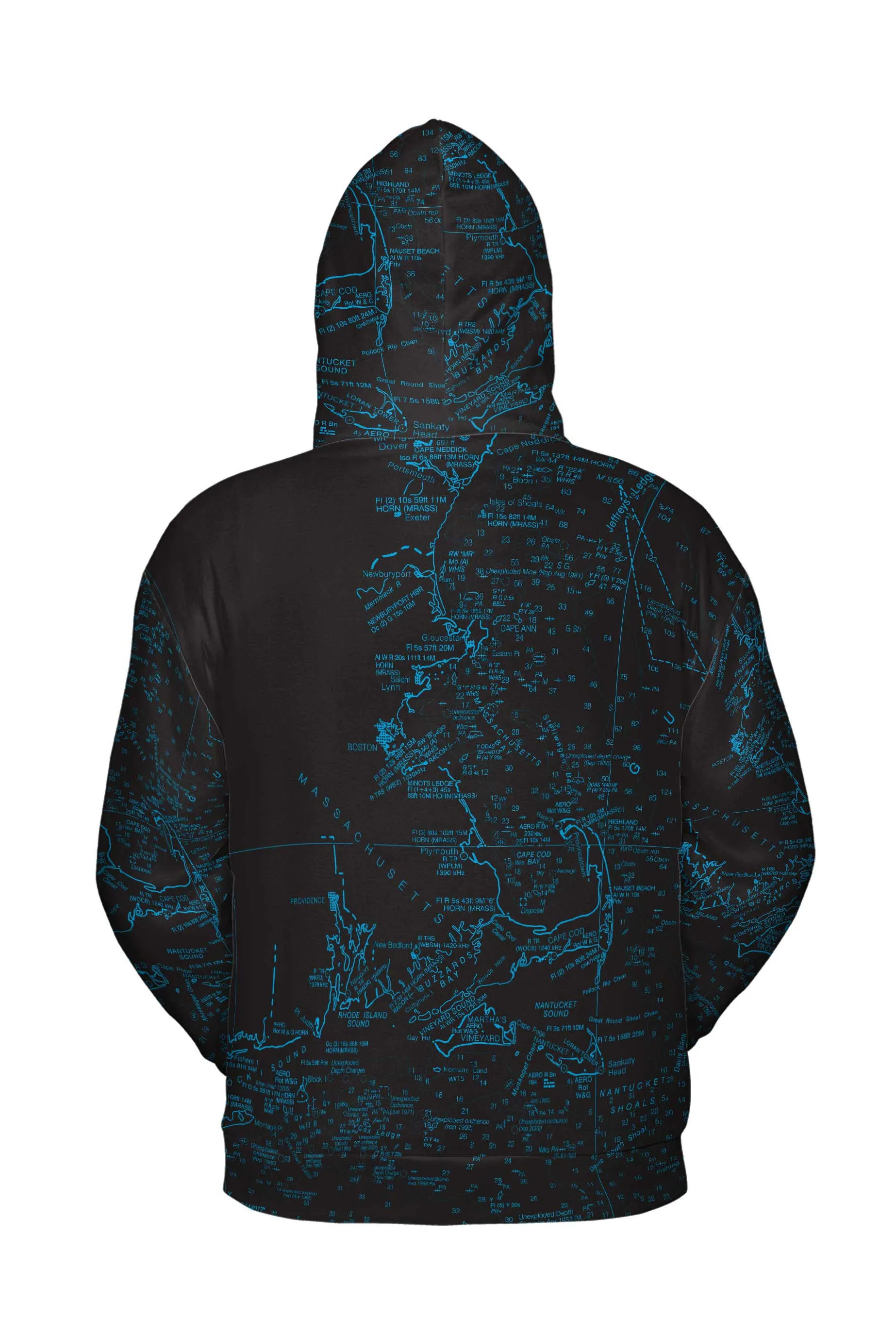 The Massachusetts Coast Midnight Sky Lightweight Hoodie Sweatshirt