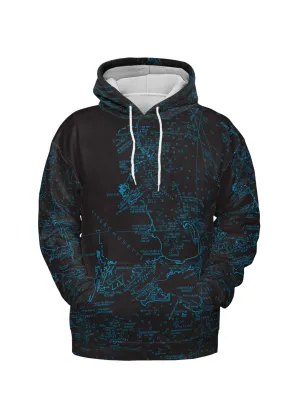 The Massachusetts Coast Midnight Sky Lightweight Hoodie Sweatshirt