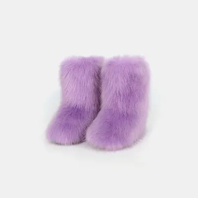 Thermische fuzzy platform laarzen