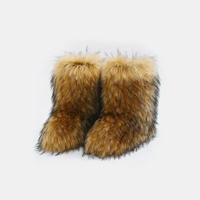 Thermische fuzzy platform laarzen
