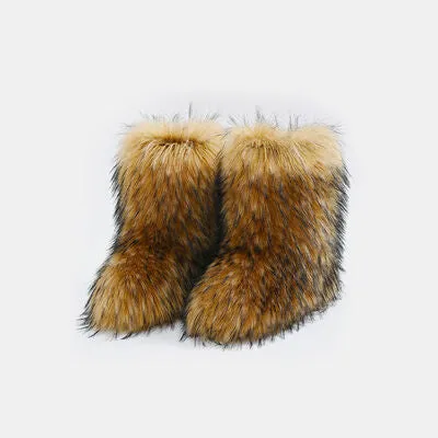 Thermische fuzzy platform laarzen