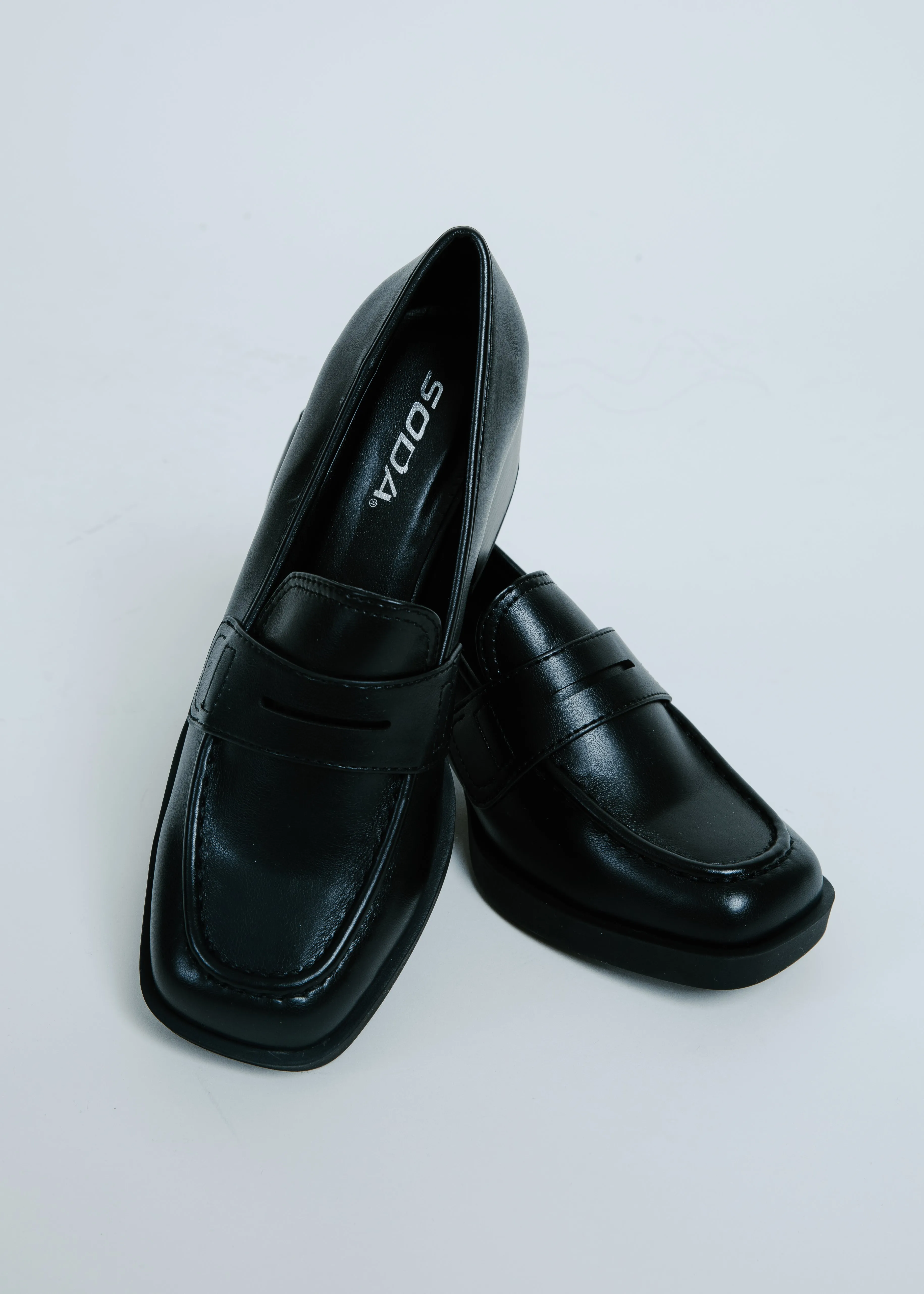 Tish Heeled Loafer - Black