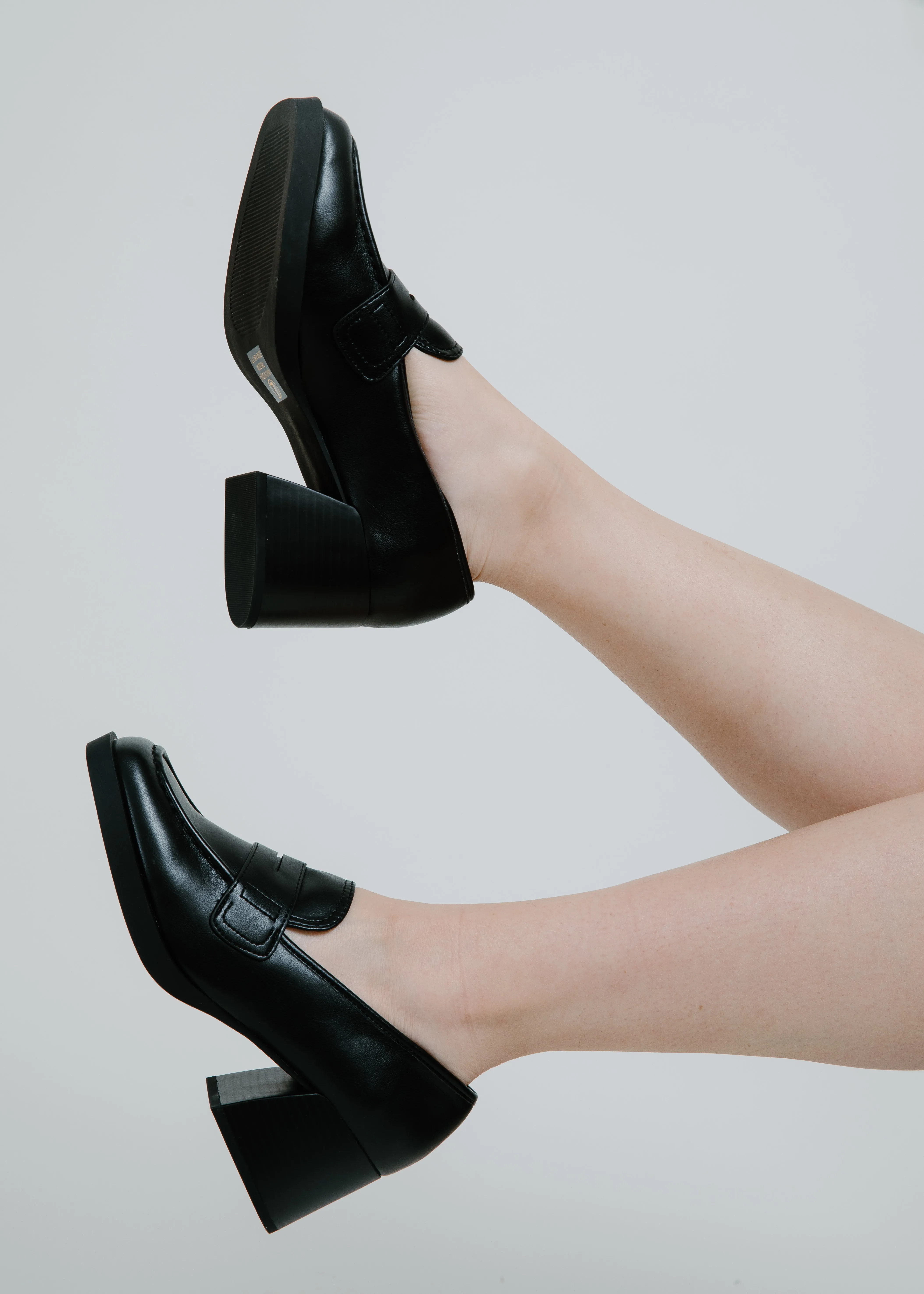 Tish Heeled Loafer - Black