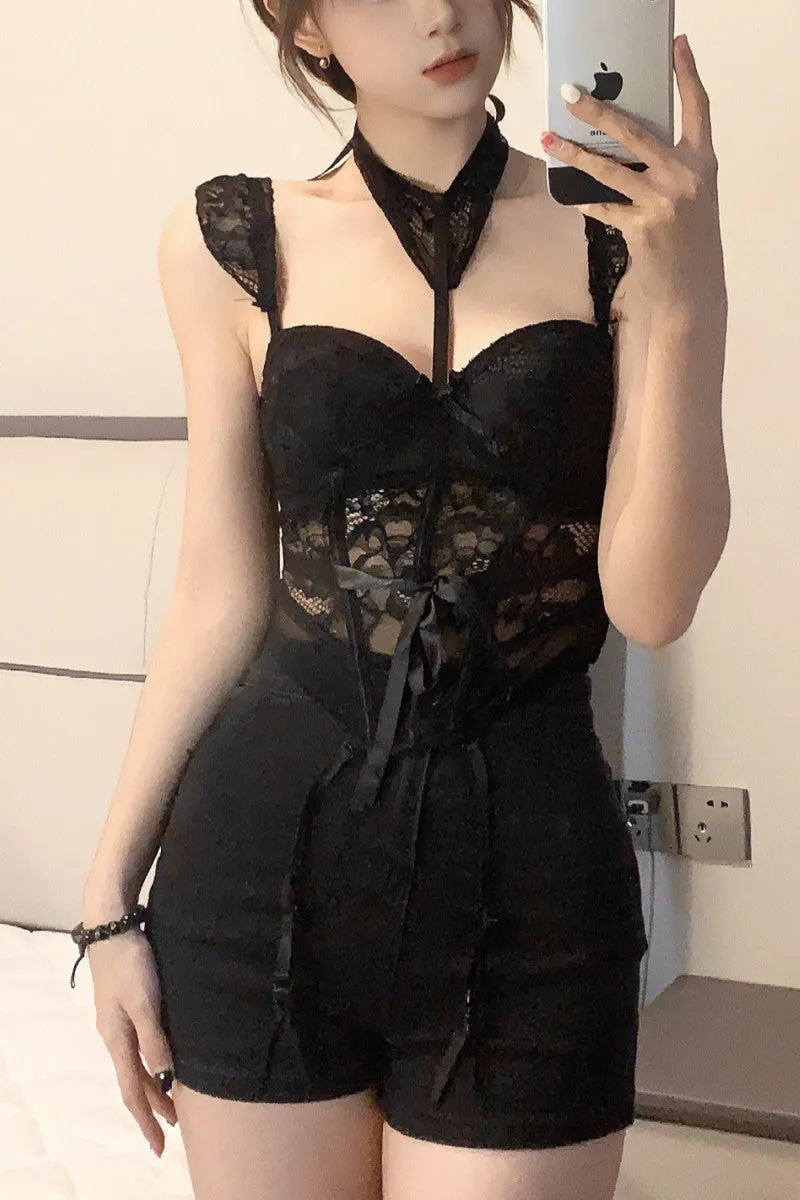 TK0349 Lace Bustier Top