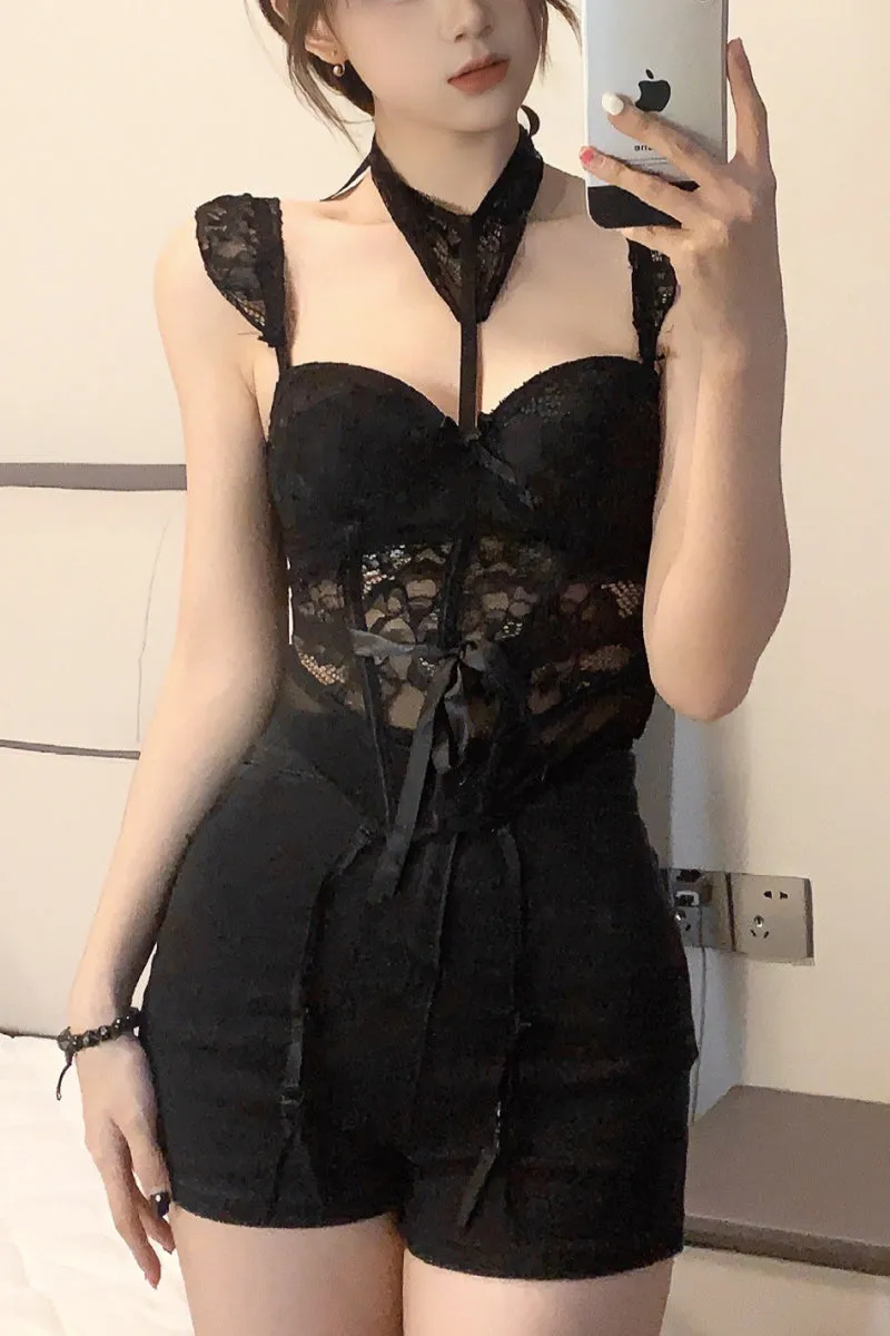 TK0349 Lace Bustier Top