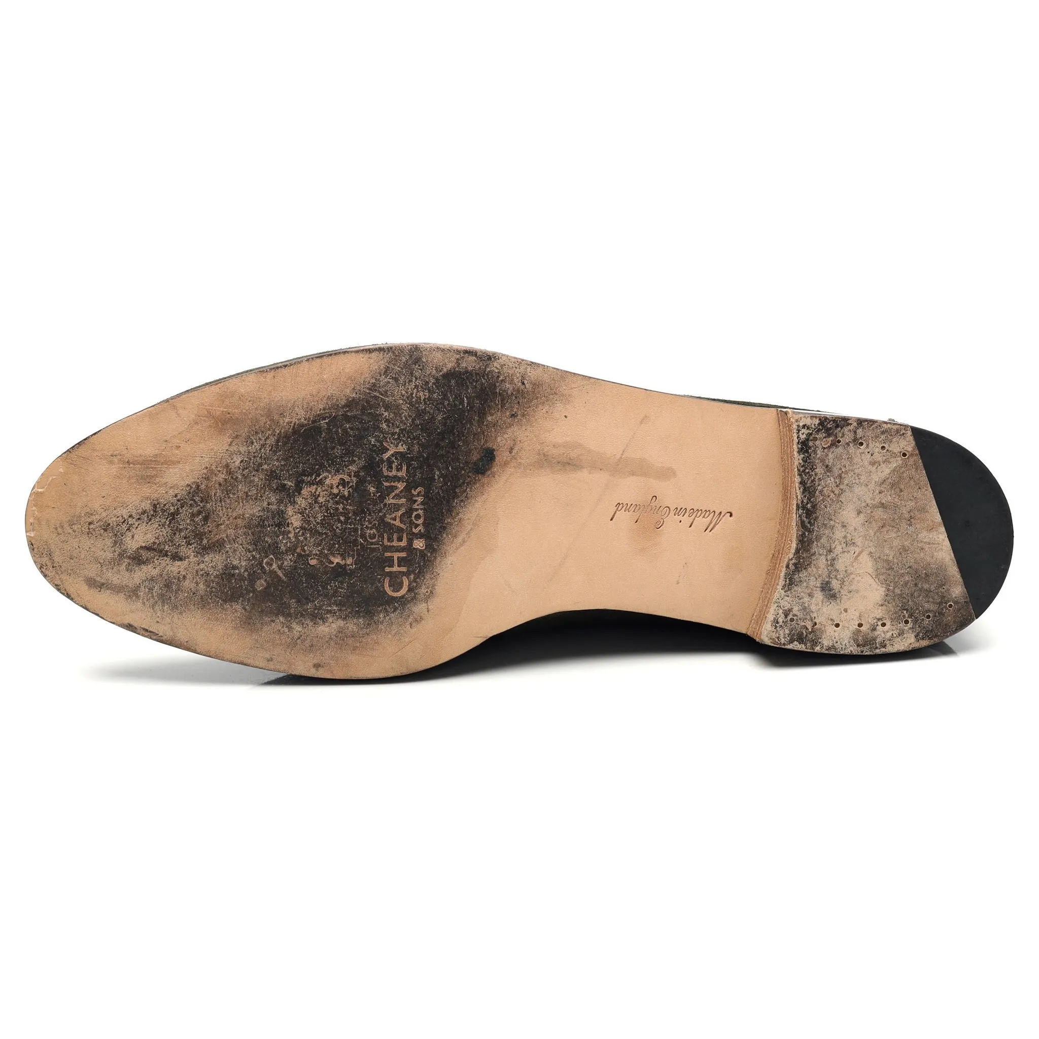 'Toby' Green Suede Unlined Loafers UK 10 F