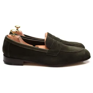 'Toby' Green Suede Unlined Loafers UK 10 F