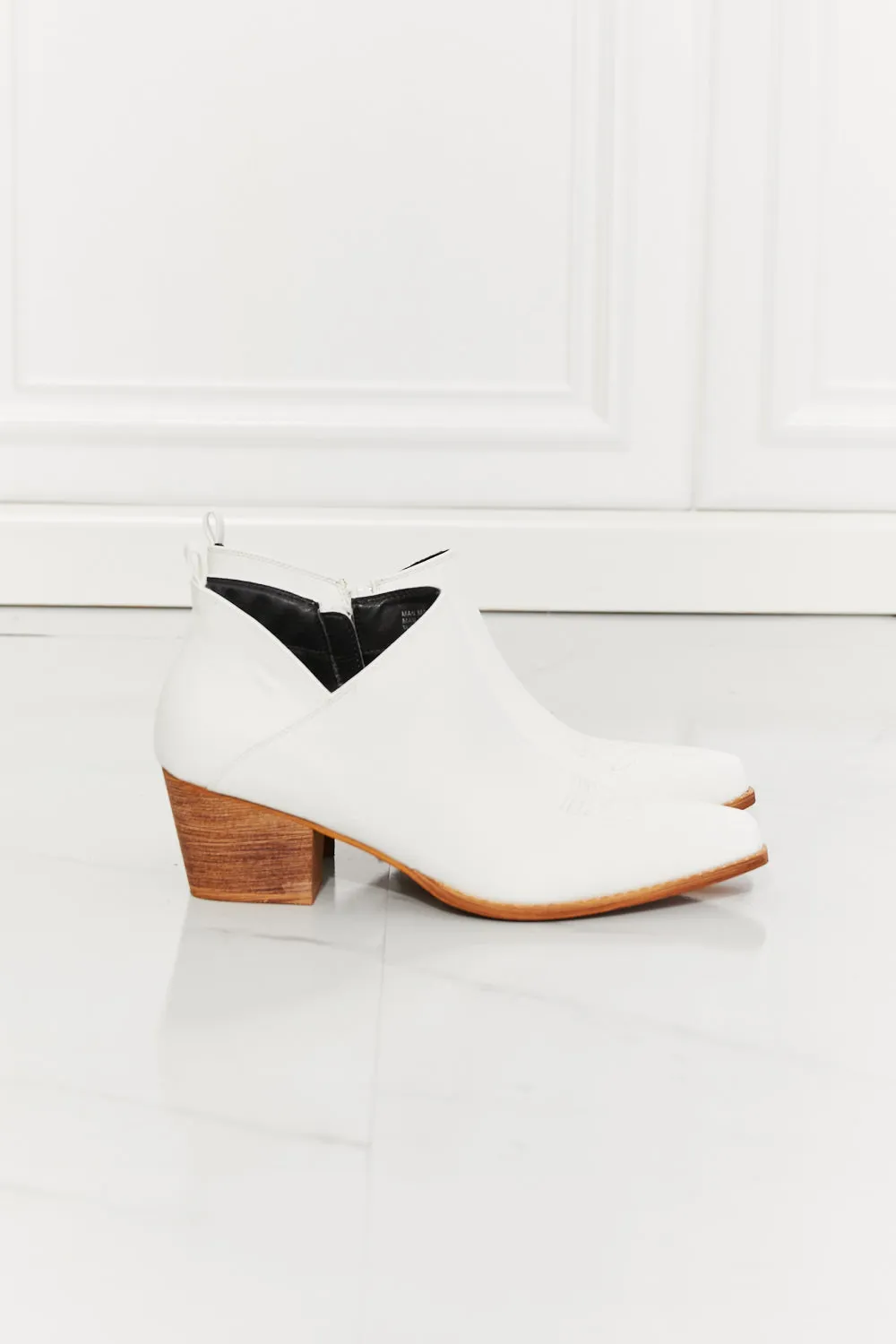 Trust Yourself Embroidered Crossover Bootie - White