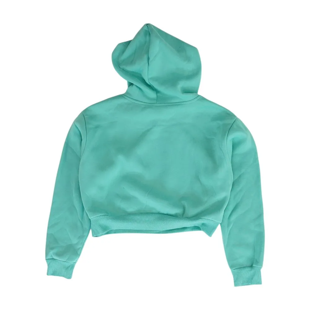 Turquoise Solid Hoodie