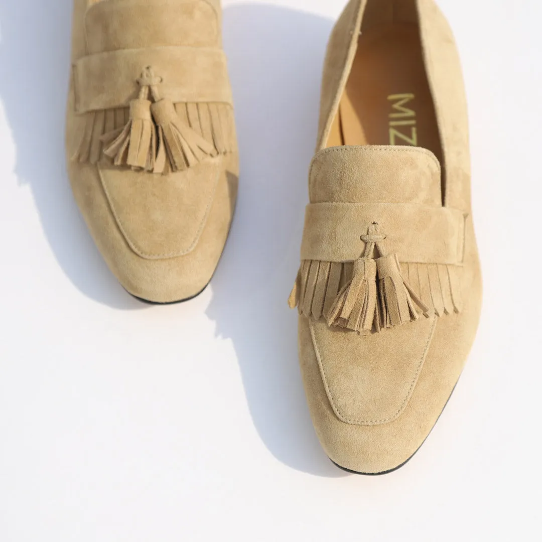 *UK size 2.5 - GRACIE  - beige suede, 1.5cm heels
