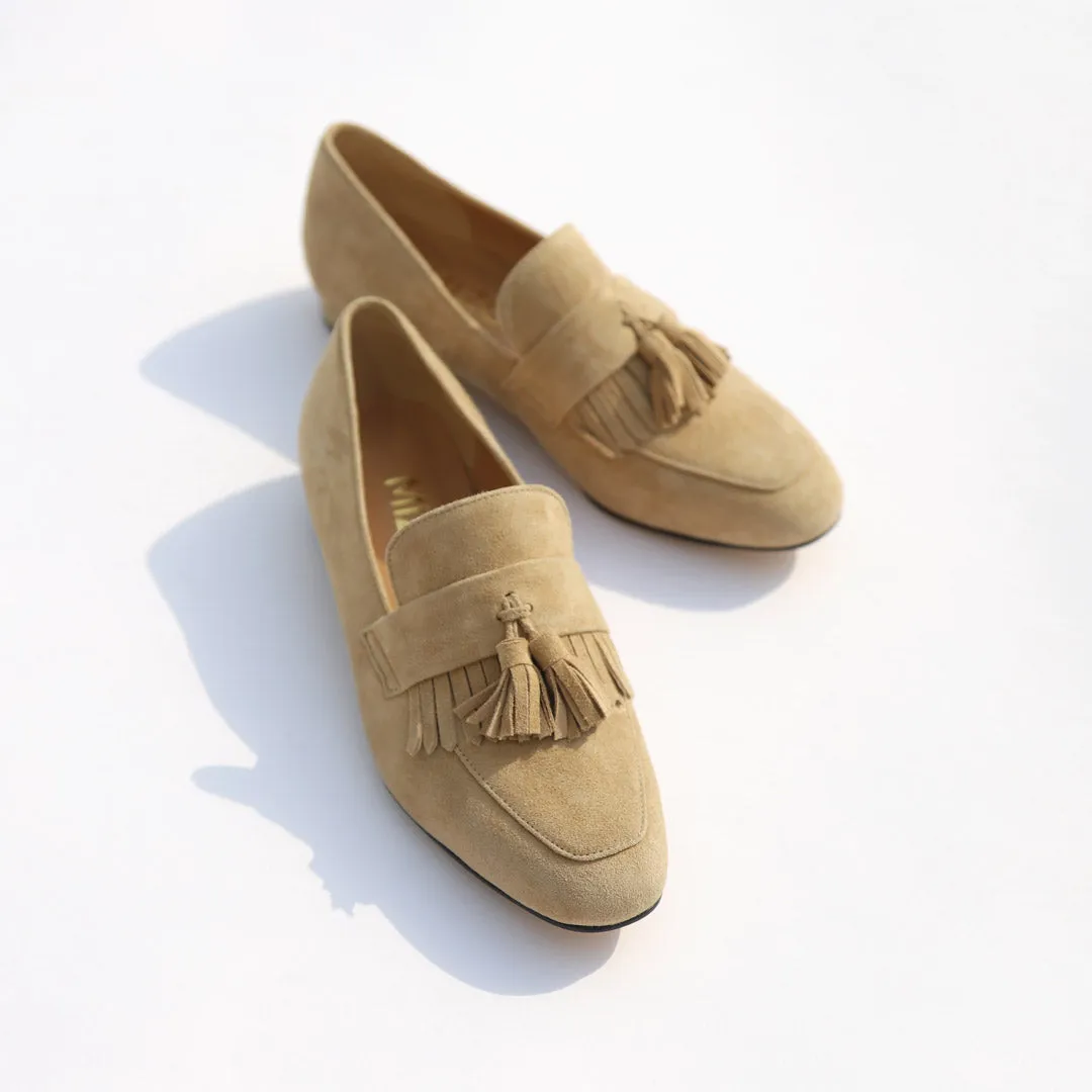 *UK size 2.5 - GRACIE  - beige suede, 1.5cm heels