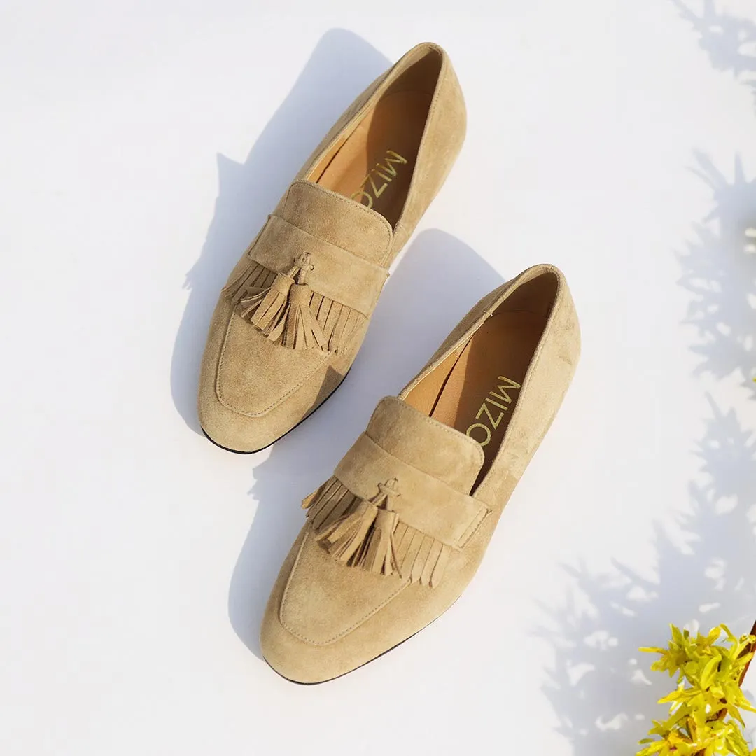*UK size 2.5 - GRACIE  - beige suede, 1.5cm heels