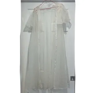 Val Mode Lingerie Womens White Lace Wedding Lingerie Made in USA Vintage M