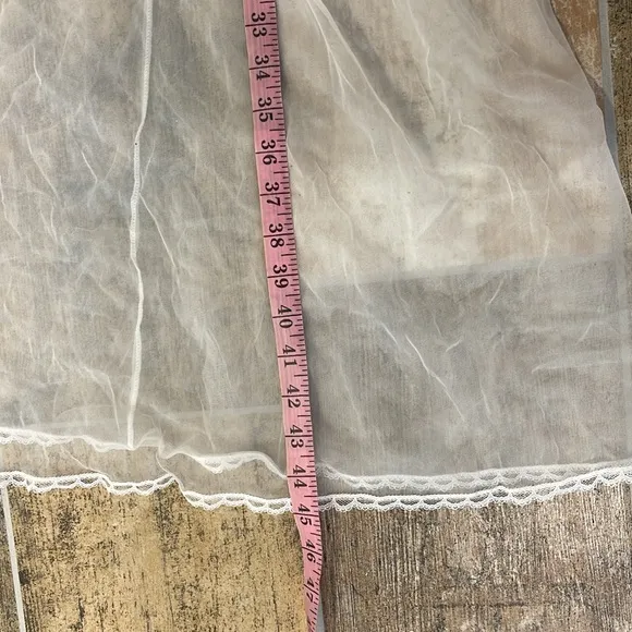 Val Mode Lingerie Womens White Lace Wedding Lingerie Made in USA Vintage M