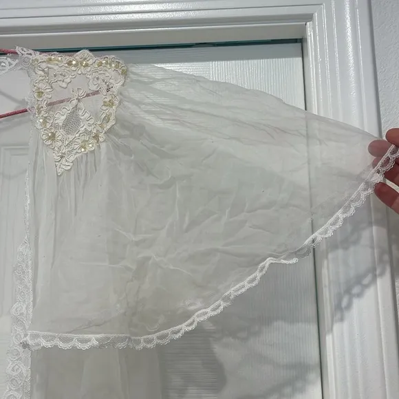 Val Mode Lingerie Womens White Lace Wedding Lingerie Made in USA Vintage M