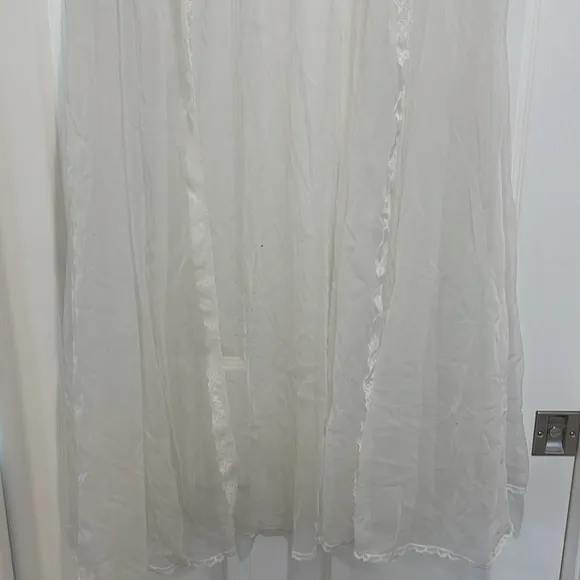 Val Mode Lingerie Womens White Lace Wedding Lingerie Made in USA Vintage M
