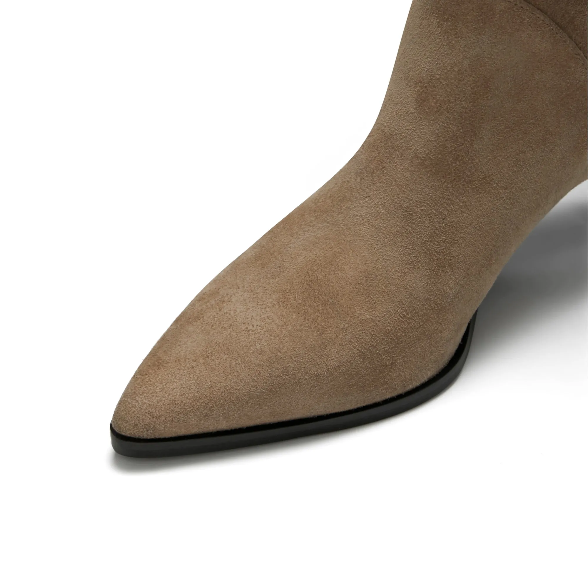 Vendôme Margot taupe suede boots