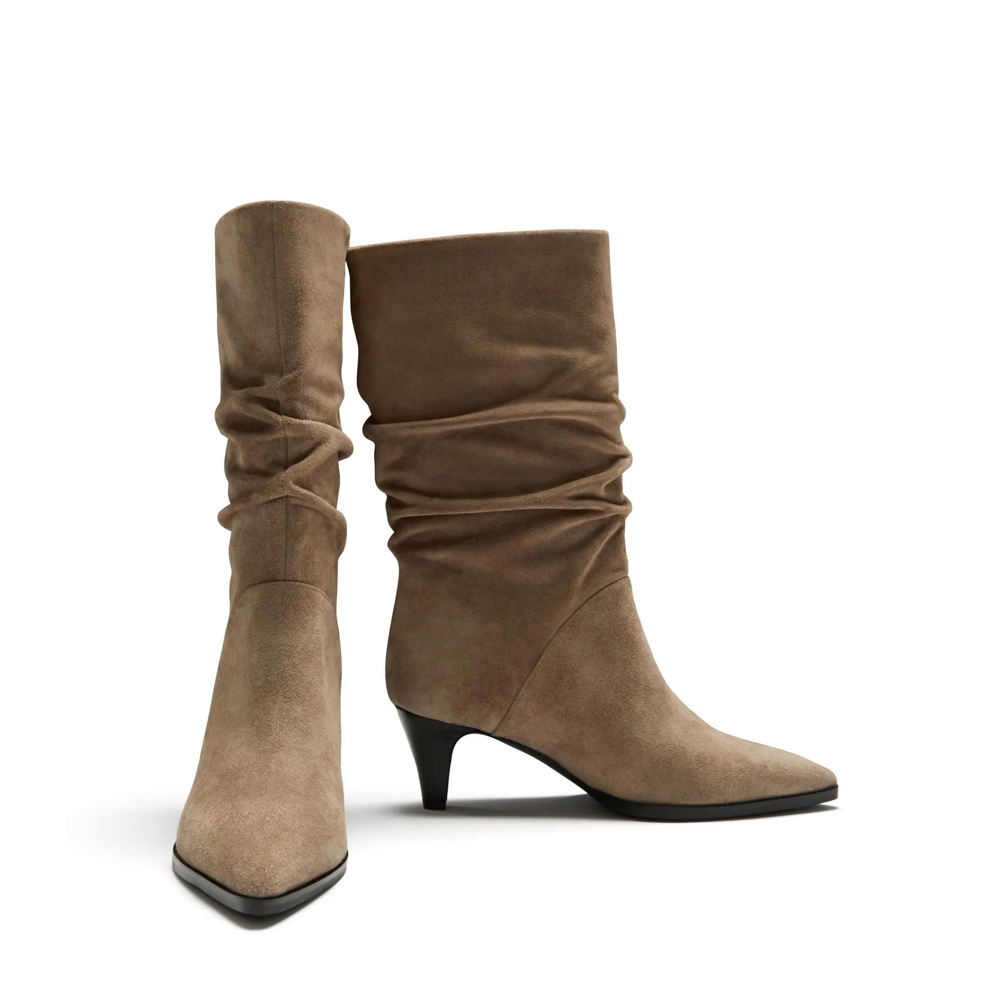 Vendôme Margot taupe suede boots